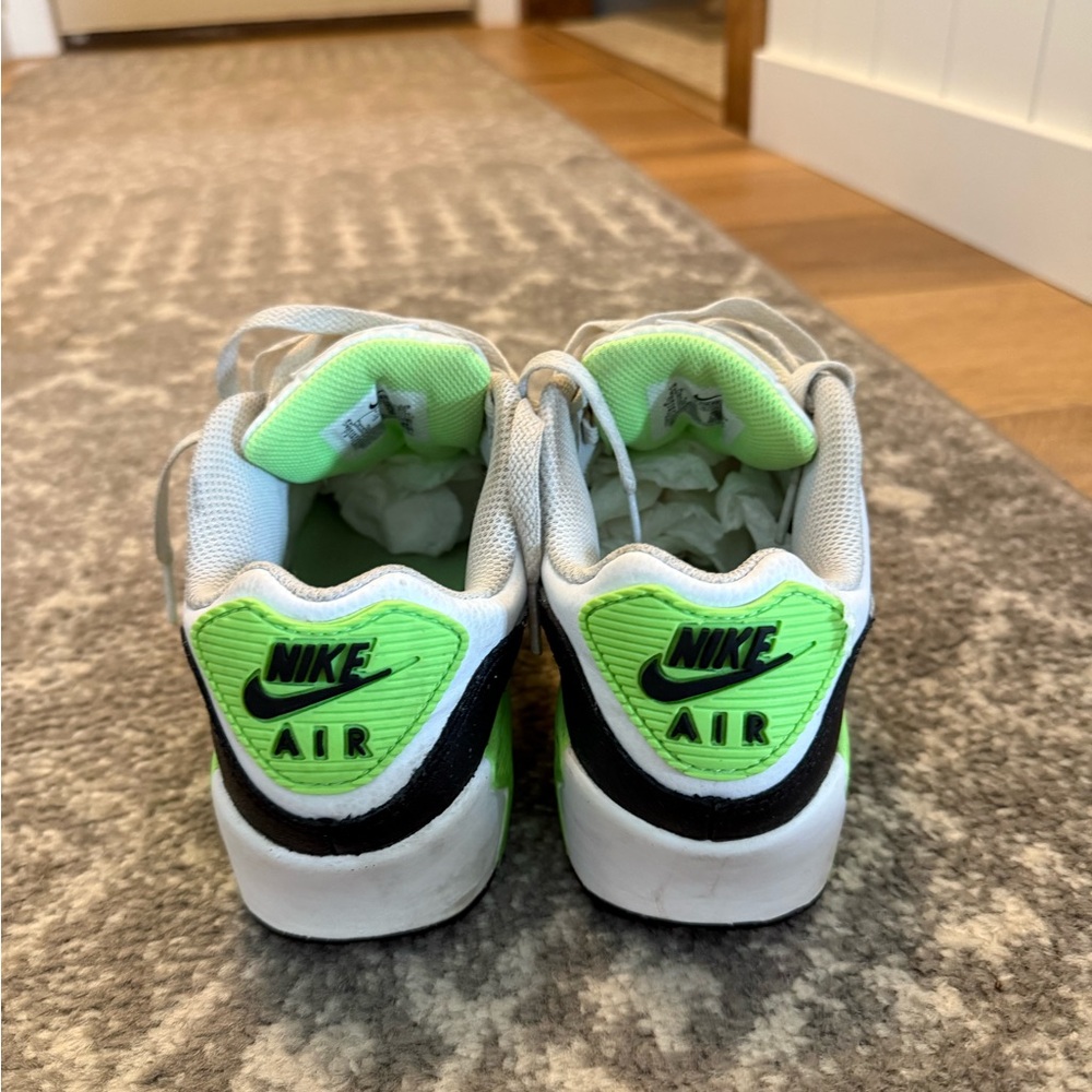 Nike Kids Sneakers - White and Neon Green - Picture 3 of 5